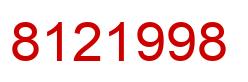 Number 8121998 red image