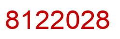 Number 8122028 red image