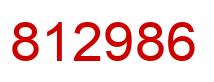 Number 812986 red image