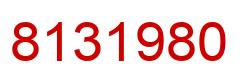 Number 8131980 red image