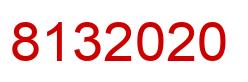 Number 8132020 red image