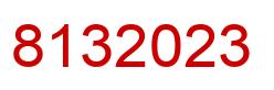 Number 8132023 red image