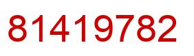 Number 81419782 red image