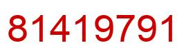 Number 81419791 red image