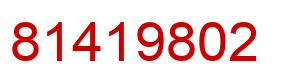 Number 81419802 red image