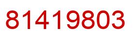 Number 81419803 red image