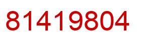 Number 81419804 red image