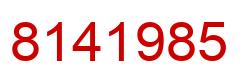 Number 8141985 red image