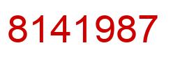 Number 8141987 red image