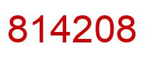 Number 814208 red image