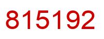 Number 815192 red image