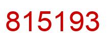 Number 815193 red image