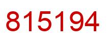 Number 815194 red image