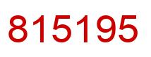 Number 815195 red image