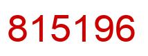 Number 815196 red image