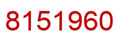 Number 8151960 red image
