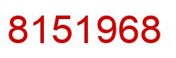 Number 8151968 red image