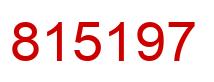 Number 815197 red image