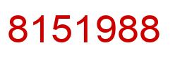 Number 8151988 red image