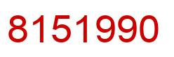 Number 8151990 red image