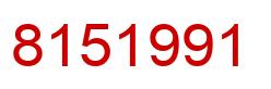 Number 8151991 red image
