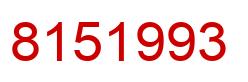 Número 8151993 imagen rojo