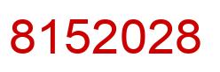 Number 8152028 red image