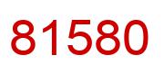 Number 81580 red image