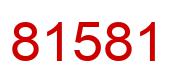 Number 81581 red image