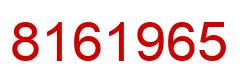 Number 8161965 red image