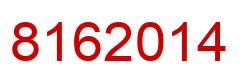 Número 8162014 imagen rojo