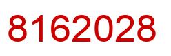 Number 8162028 red image