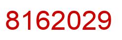 Number 8162029 red image