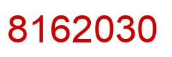 Number 8162030 red image