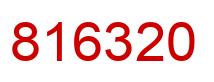 Number 816320 red image