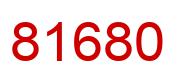 Number 81680 red image