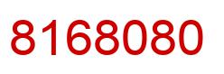 Number 8168080 red image