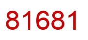 Number 81681 red image
