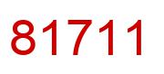 Number 81711 red image