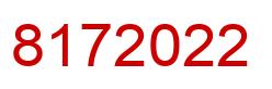 Number 8172022 red image