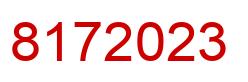 Number 8172023 red image