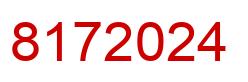Number 8172024 red image