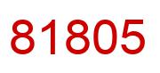 Number 81805 red image