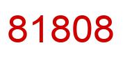 Number 81808 red image