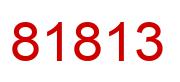 Number 81813 red image