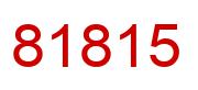 Number 81815 red image
