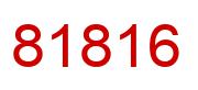 Number 81816 red image
