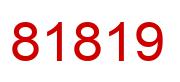 Number 81819 red image