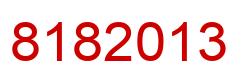 Number 8182013 red image