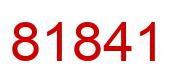 Number 81841 red image